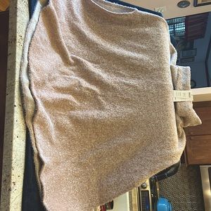 Turtleneck cape poncho